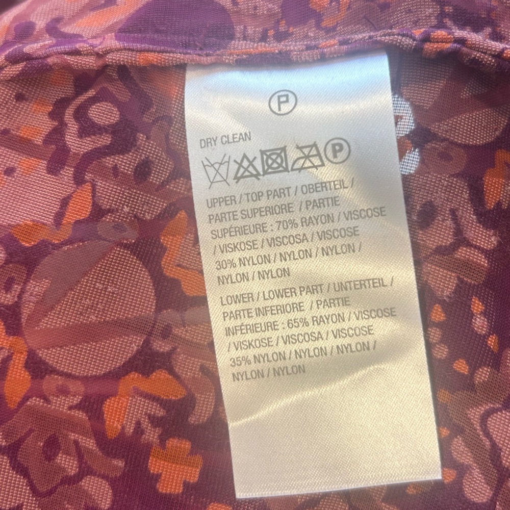 Logo Lavish Lori Goldstein Open Vest Kimono Large Burnout Velvet Burgundy Artsy - Picture 5 of 9
